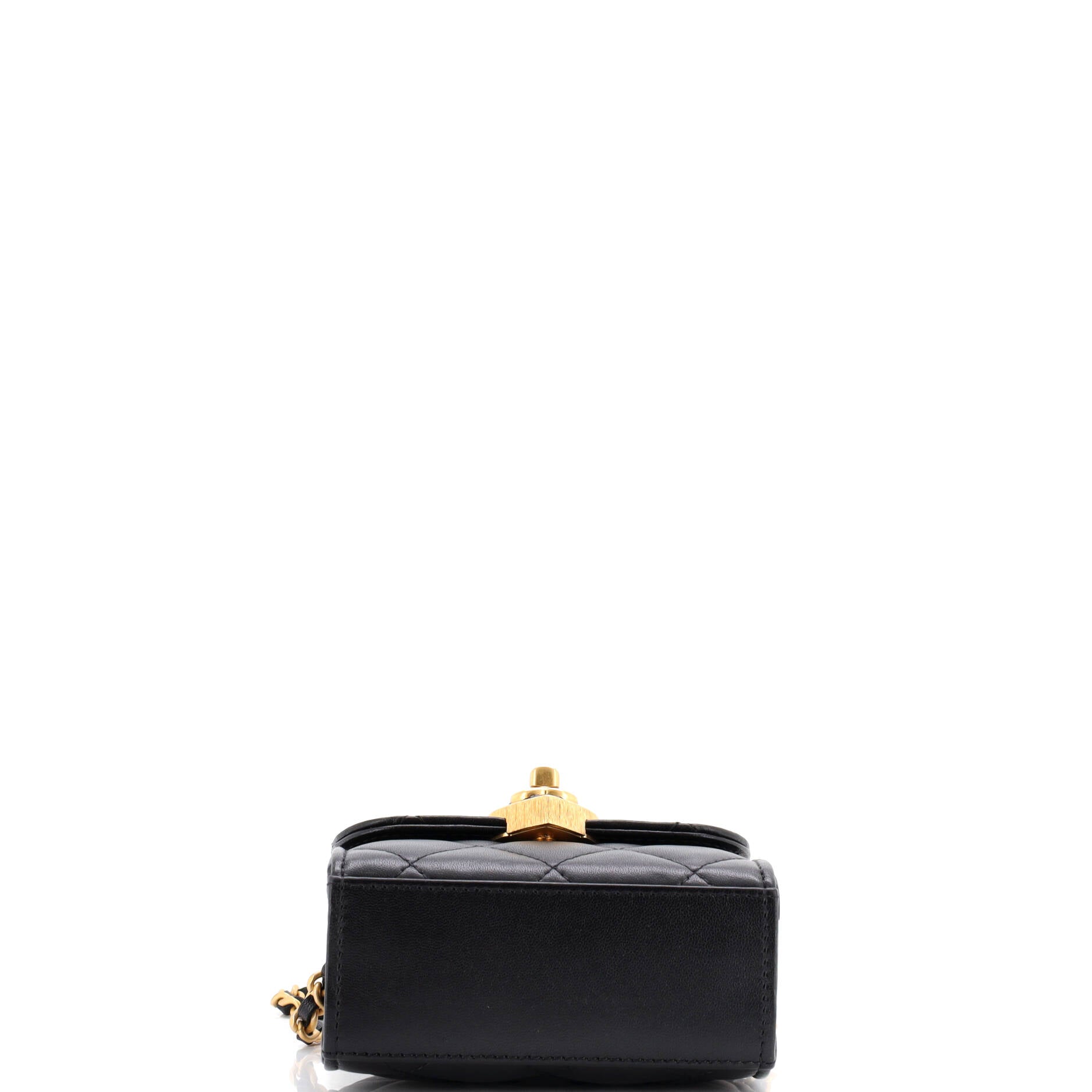 Coco Love CC Heart Clutch with Chain Quilted Lambskin Mini