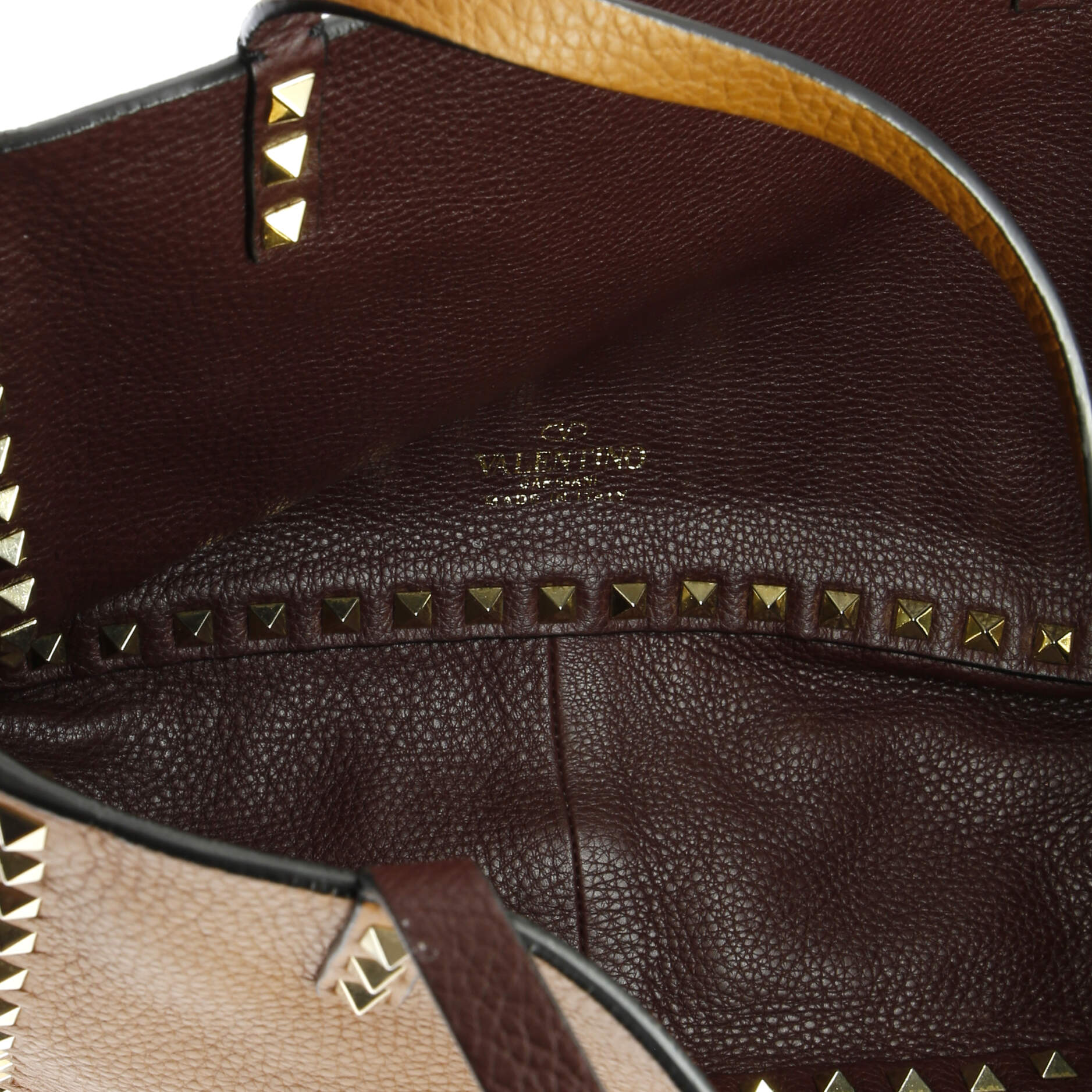 Rockstud Reversible Convertible Tote Leather Small
