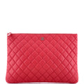 O Case Clutch Quilted Caviar Large