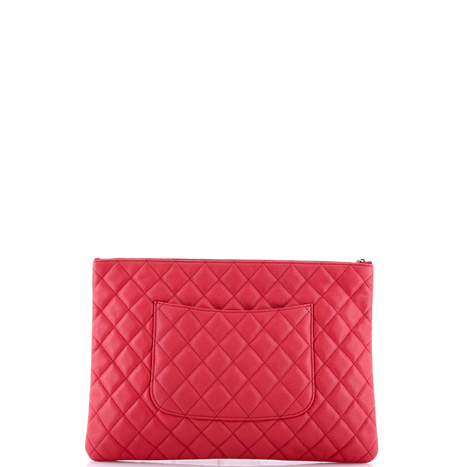O Case Clutch Quilted Caviar Large