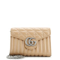 GG Marmont Chain Wallet Mixed Matelasse Leather Mini