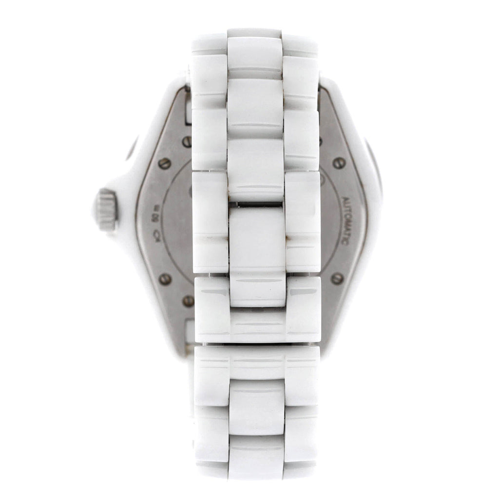 J12 Moonphase Automatic Watch Ceramic and Stainless Steel with Diamond Bezel, Dial and Markers 38