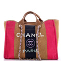 Deauville Tote Striped Viscose Canvas Medium
