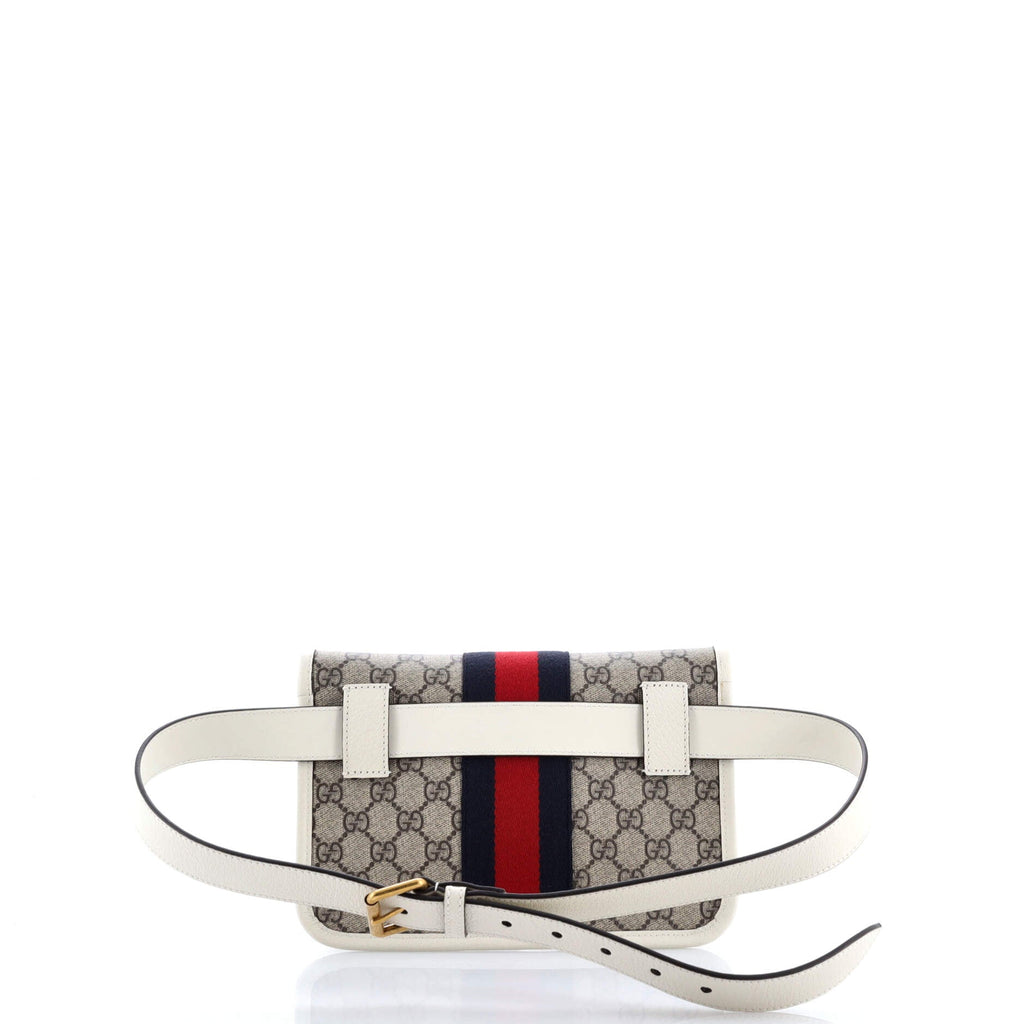 Ophidia Flap Belt Bag GG Coated Canvas with Leather