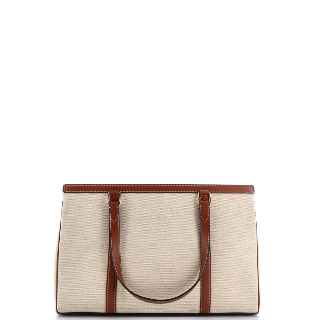Cabas 16 Bag Canvas with Leather Medium