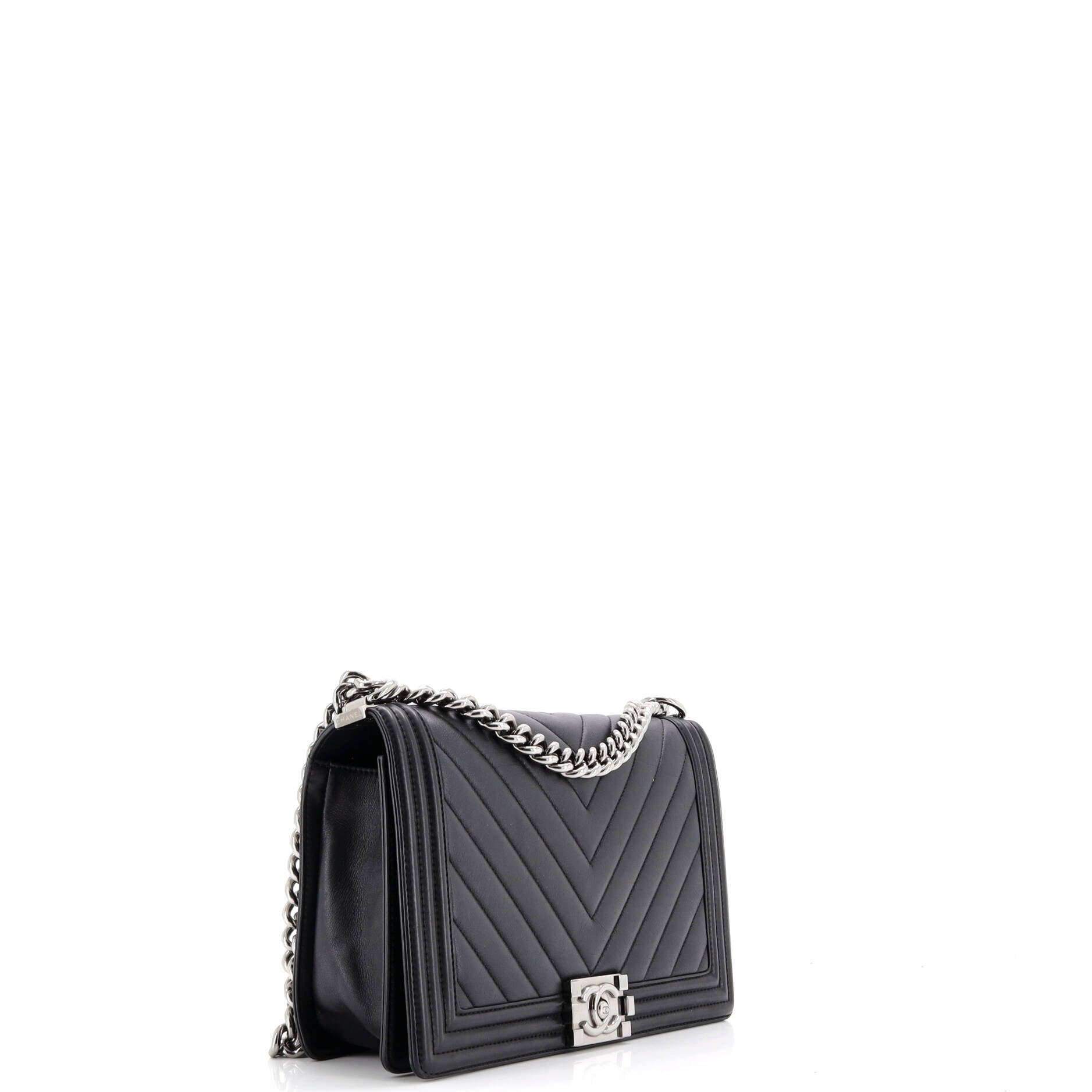 Boy Flap Bag Chevron Calfskin New Medium