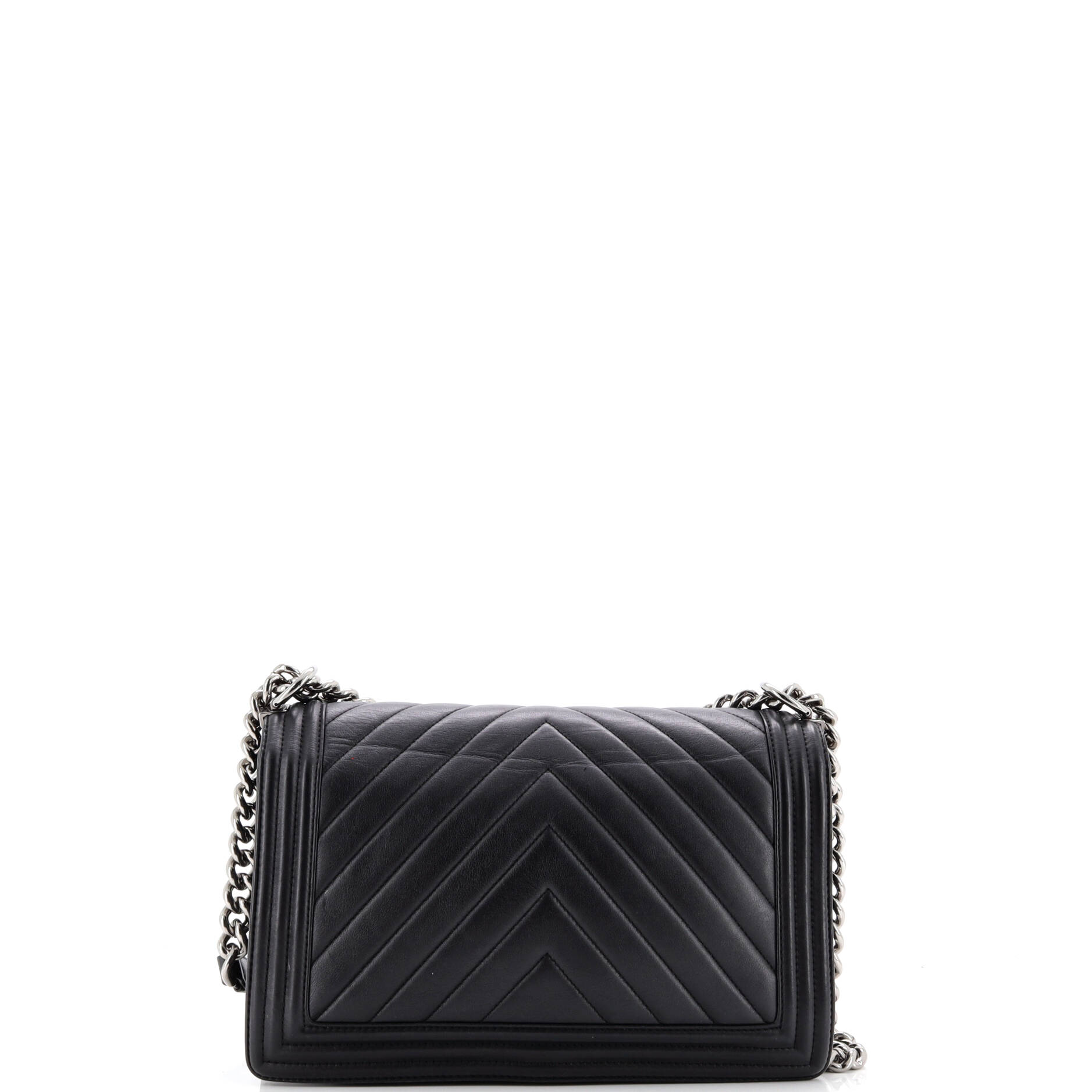 Boy Flap Bag Chevron Calfskin New Medium