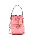 Drawstring Pocket Bucket Bag Soft Calf Small