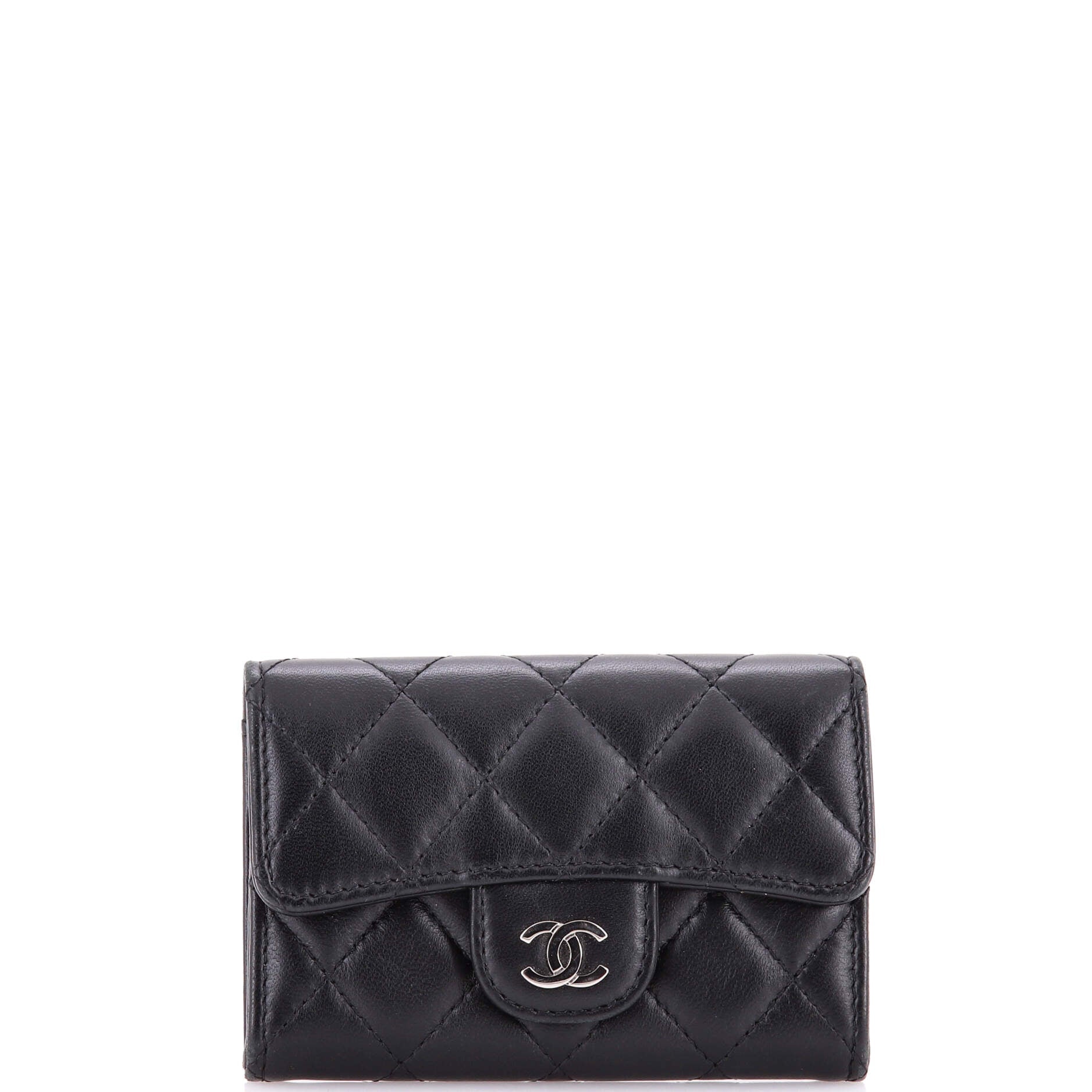 Classic Flap Card Case Quilted Lambskin