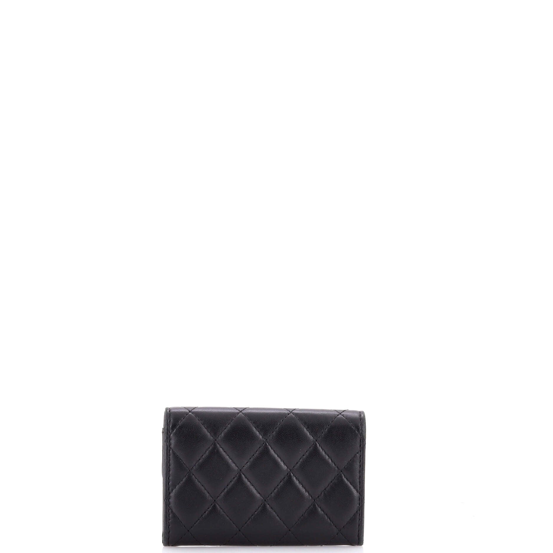 Classic Flap Card Case Quilted Lambskin