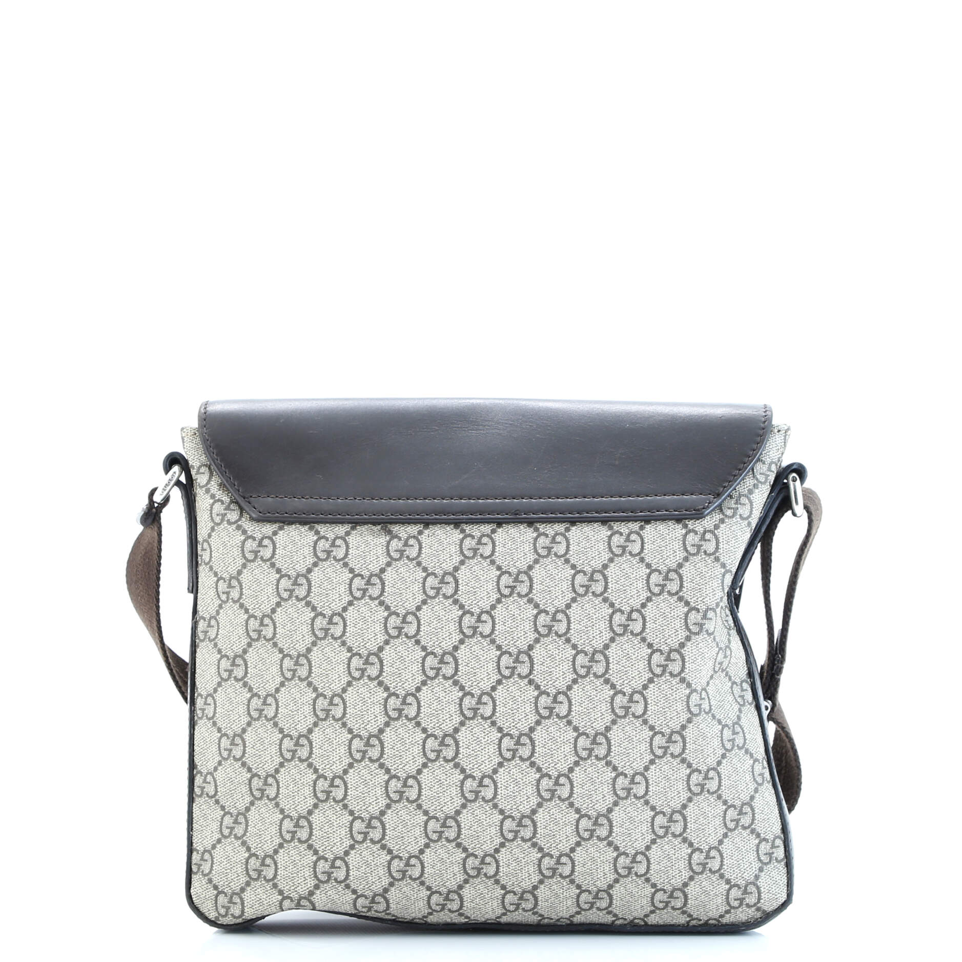 Flap Messenger Bag GG Coated Canvas with Leather Medium