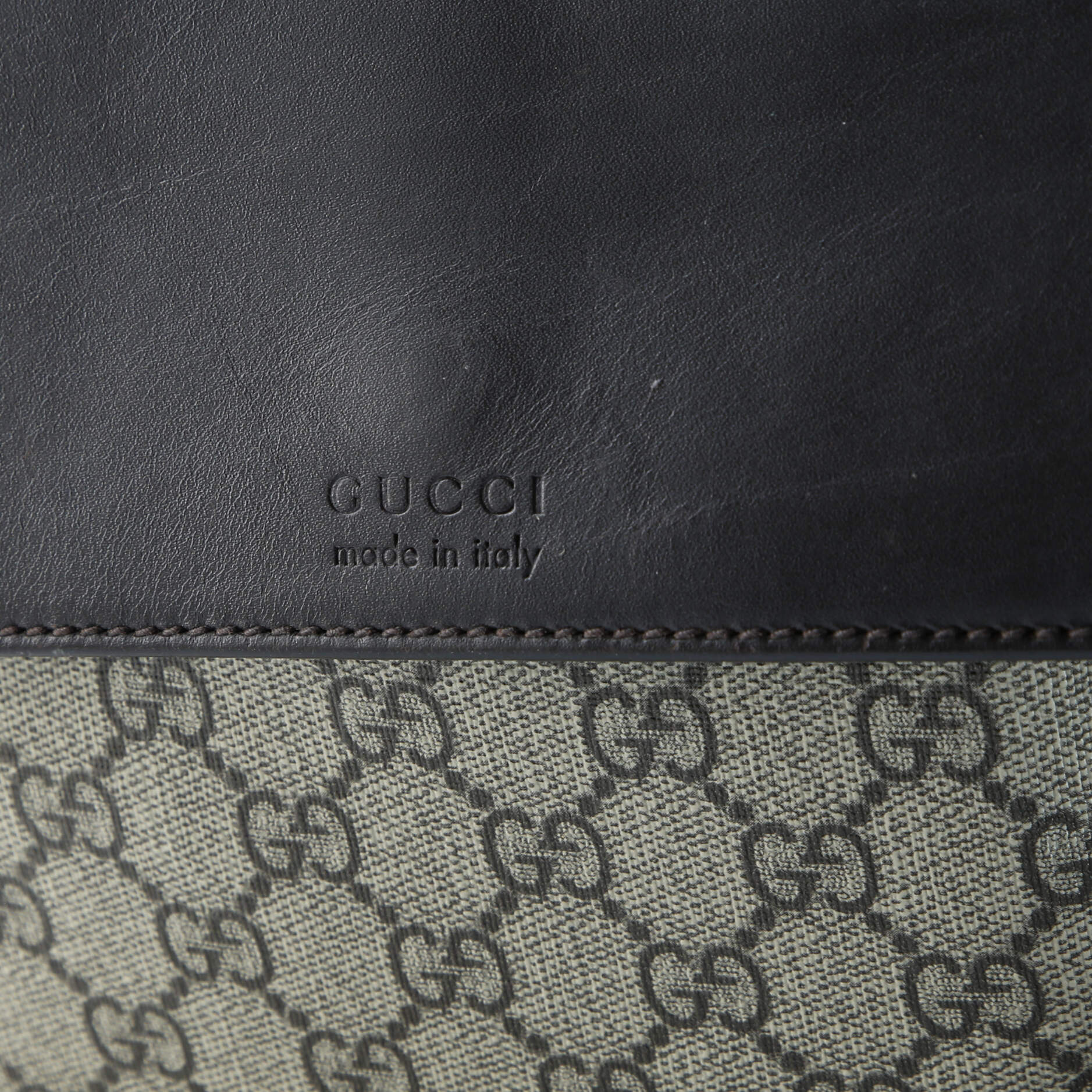Flap Messenger Bag GG Coated Canvas with Leather Medium