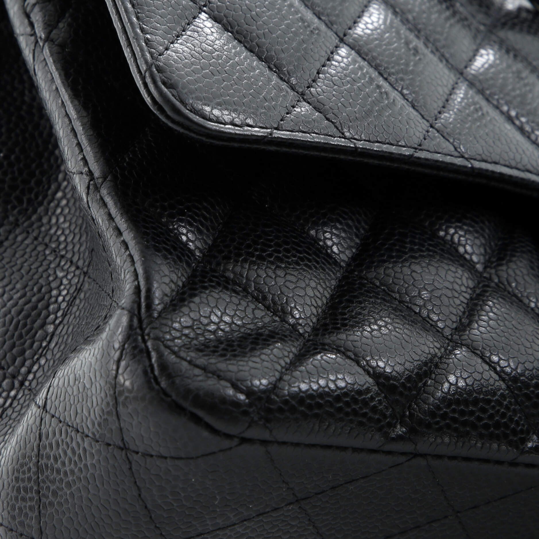 Classic Double Flap Bag Quilted Caviar Medium