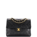 Vintage Square Classic Double Flap Bag Quilted Leather Medium
