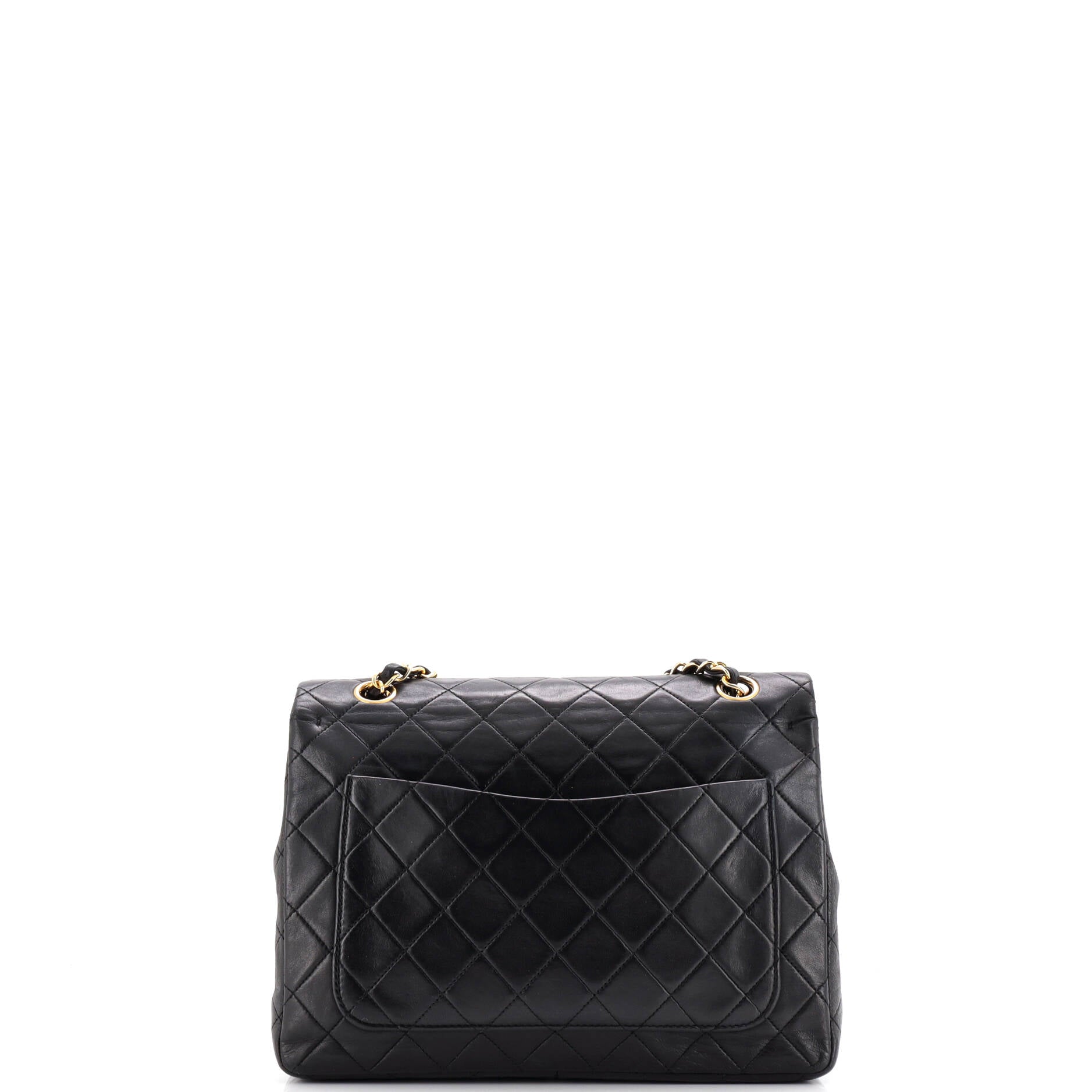Vintage Square Classic Double Flap Bag Quilted Leather Medium