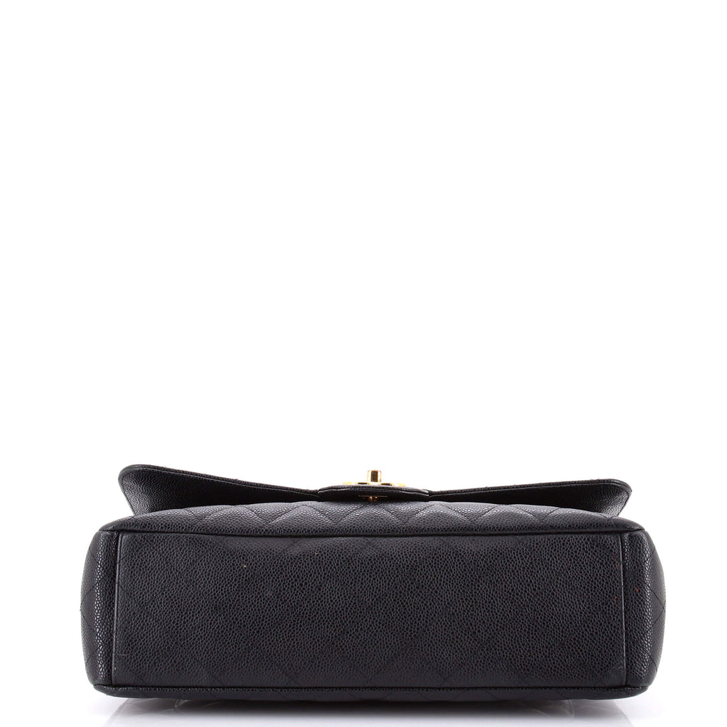 Classic Double Flap Bag Quilted Caviar Maxi