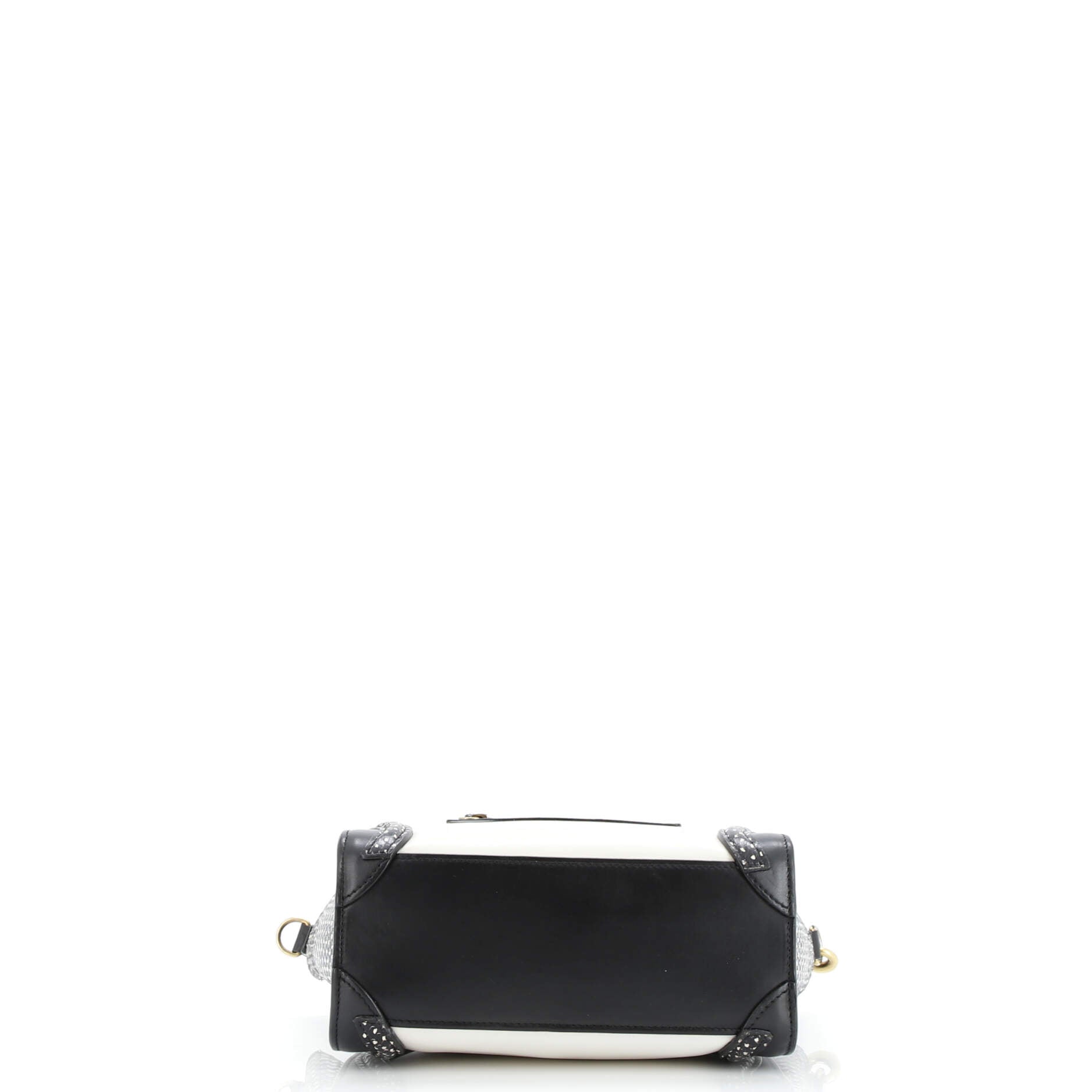 Tricolor Luggage Bag Python and Leather Nano