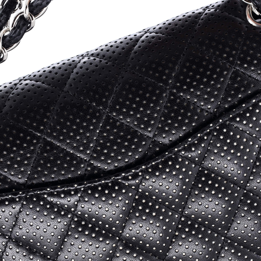 Classic Double Flap Bag Quilted Perforated Lambskin Medium