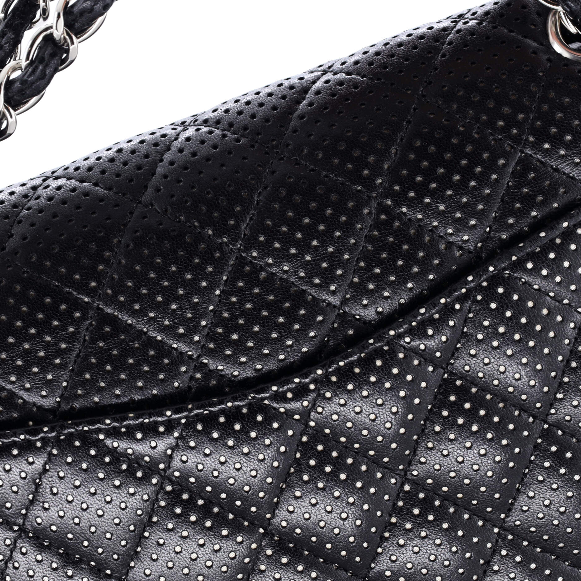 Classic Double Flap Bag Quilted Perforated Lambskin Medium