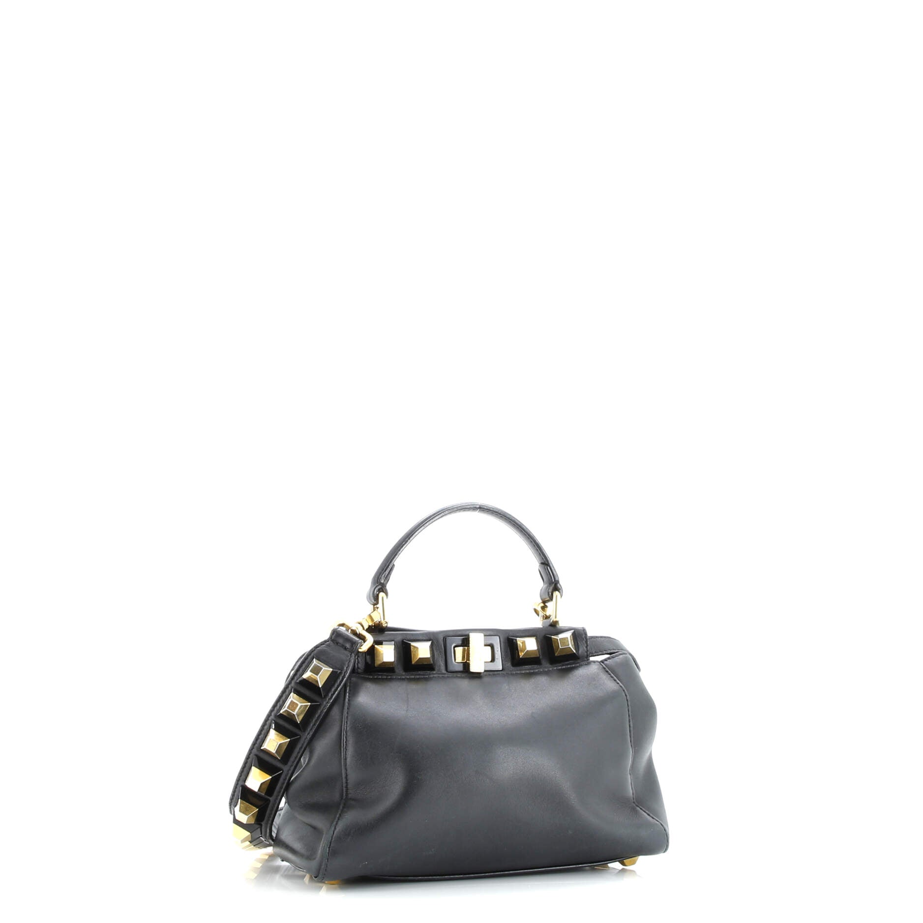 Peekaboo Bag Leather with Studded Detail Mini