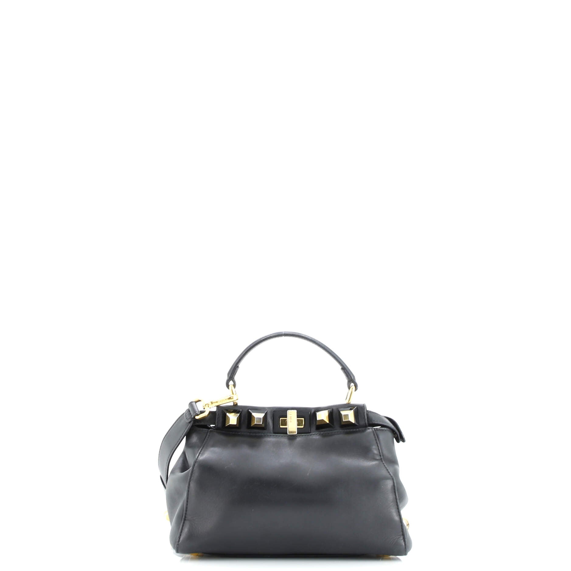 Peekaboo Bag Leather with Studded Detail Mini