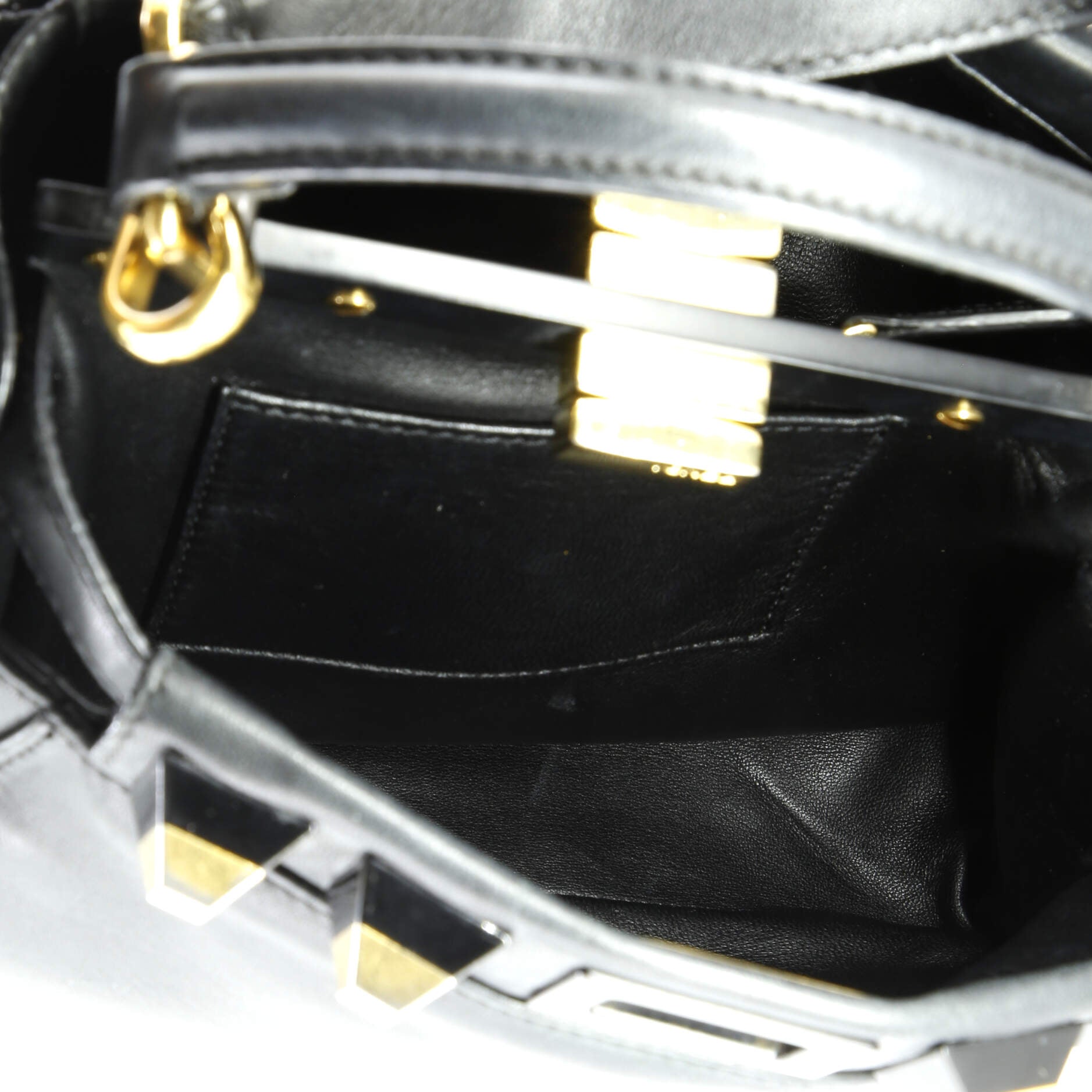 Peekaboo Bag Leather with Studded Detail Mini