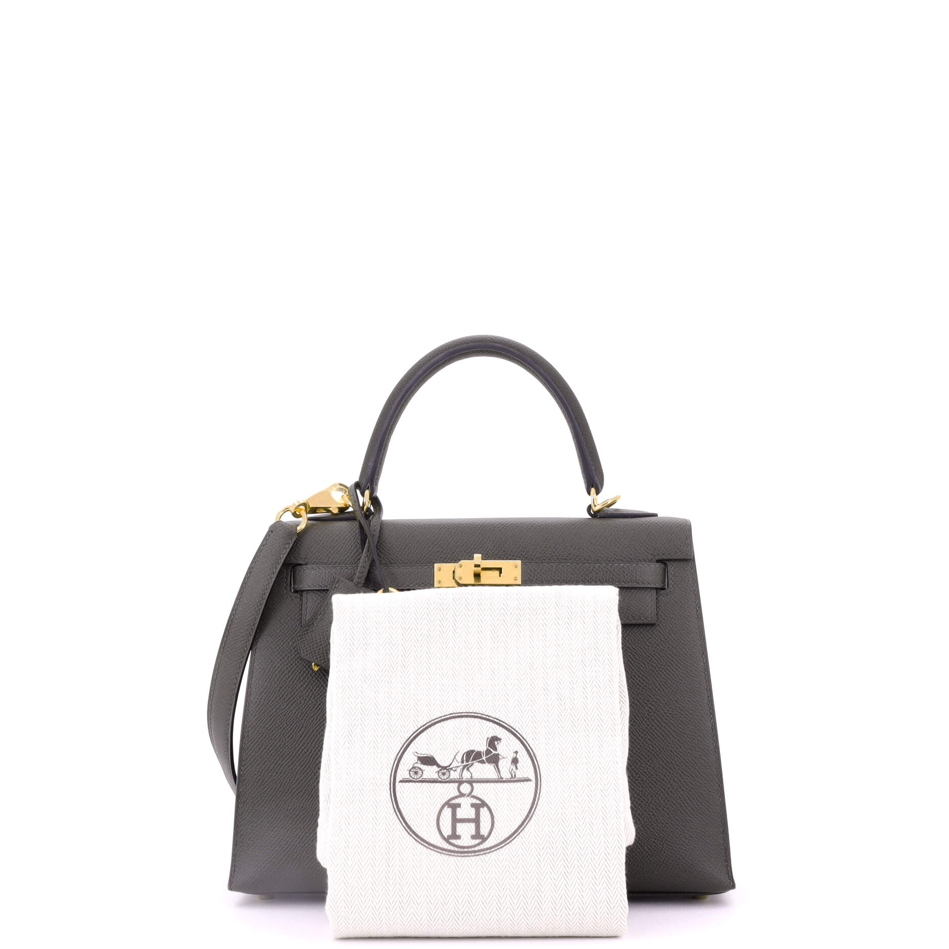 Kelly Handbag Vert Maquis Epsom with Gold Hardware 25