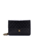Vintage Clutch with Chain Quilted Leather Medium