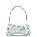 Horsebit Chain Shoulder Bag Vertical Quilted Leather Small