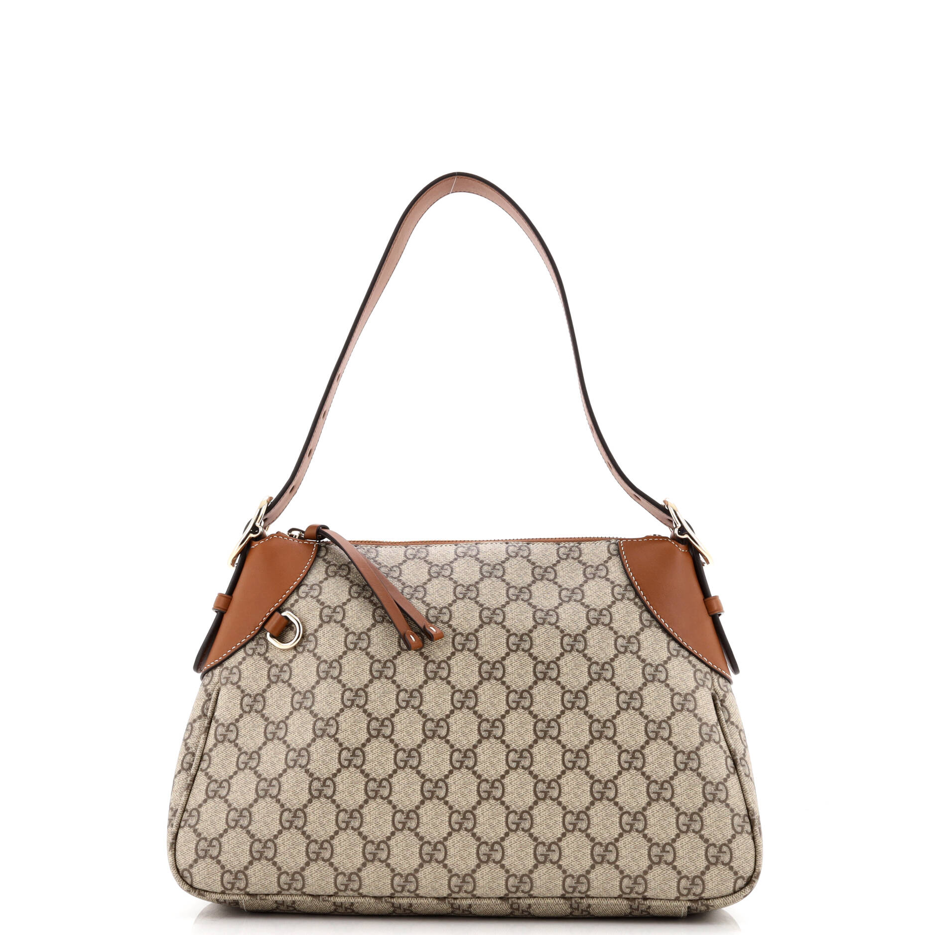 Emblem Shoulder Bag GG Coated Canvas with Leather Medium