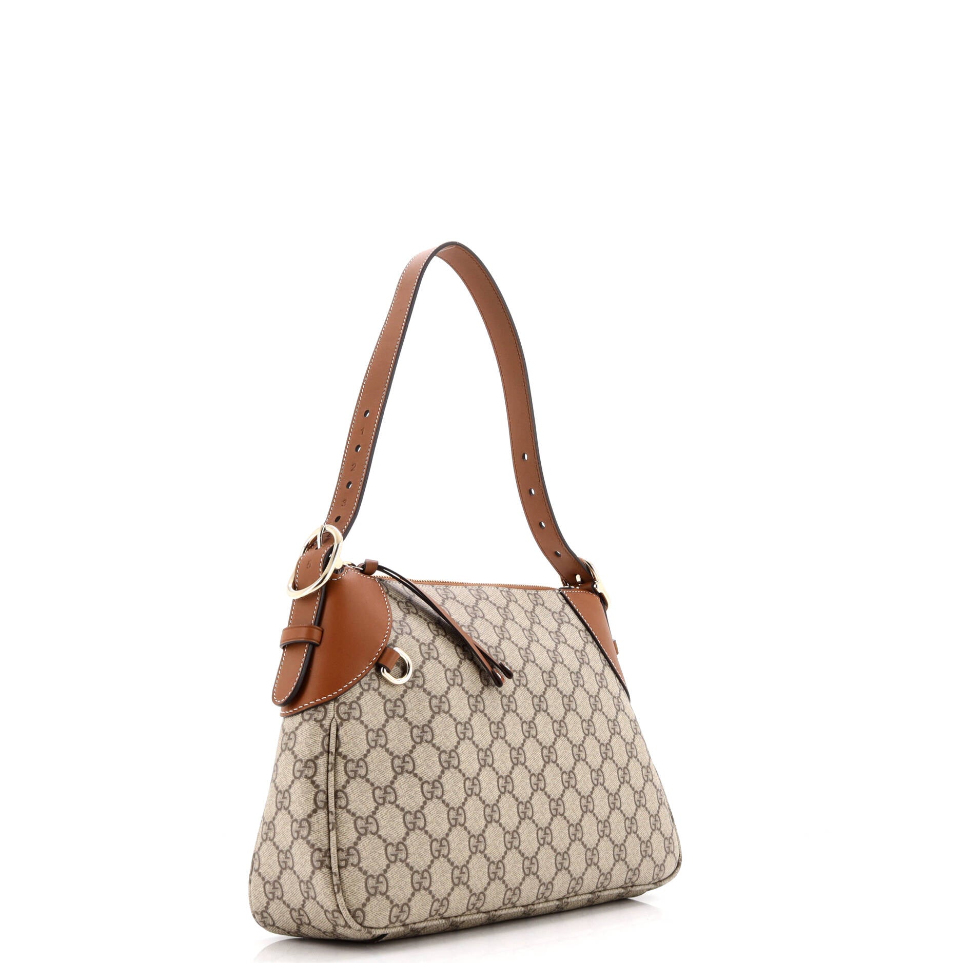 Emblem Shoulder Bag GG Coated Canvas with Leather Medium