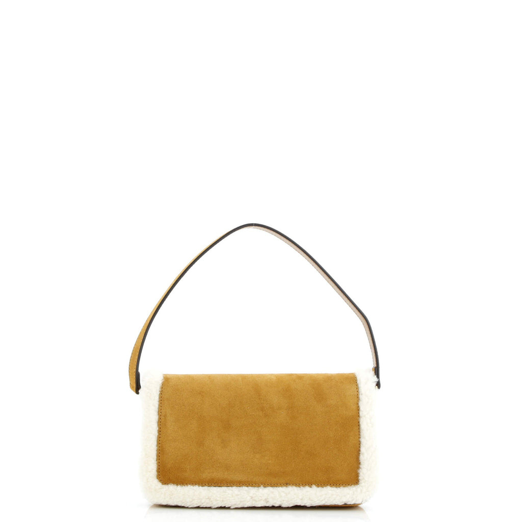 Horsebit 1955 Shoulder Bag Suede with Shearling Mini