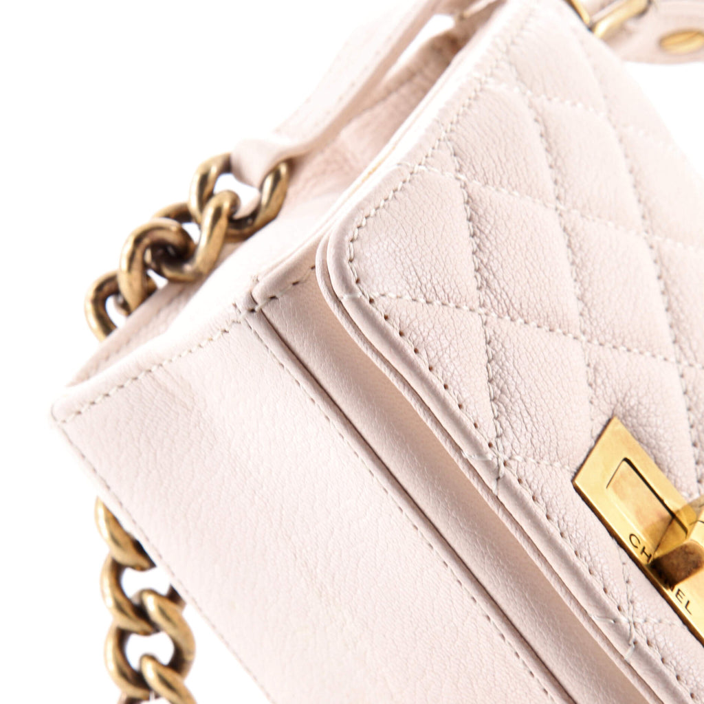 Rita Top Handle Flap Bag Quilted Goatskin Small