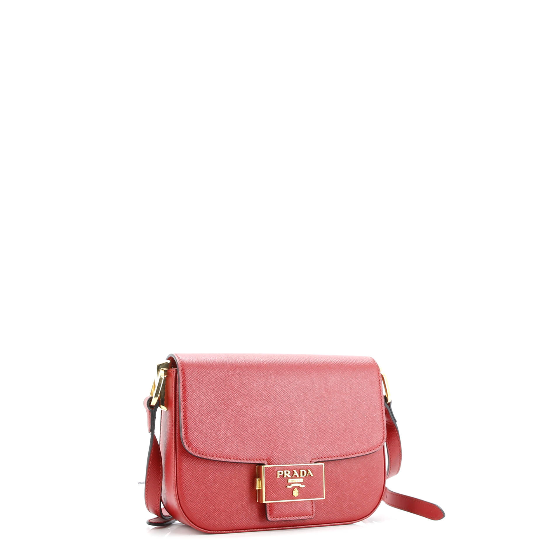 Embleme Flap Bag Saffiano Leather Small