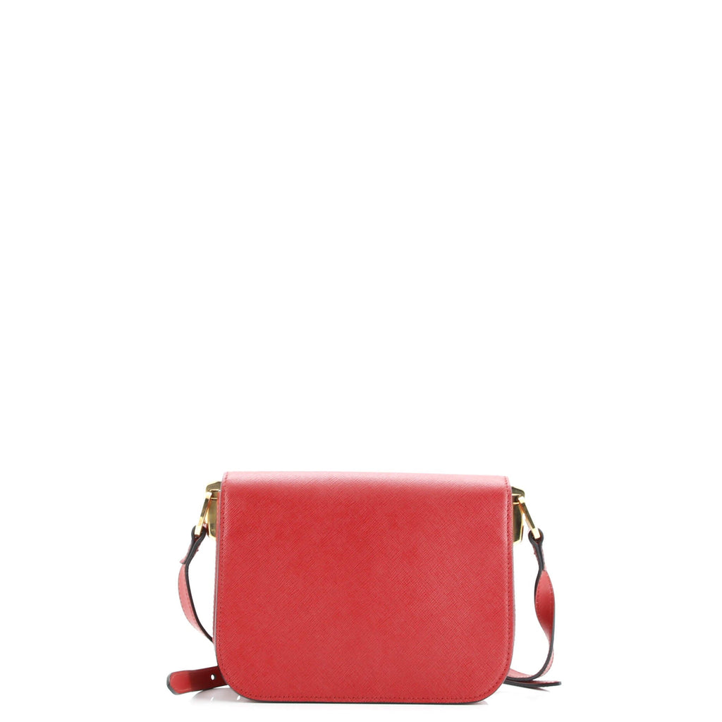 Embleme Flap Bag Saffiano Leather Small