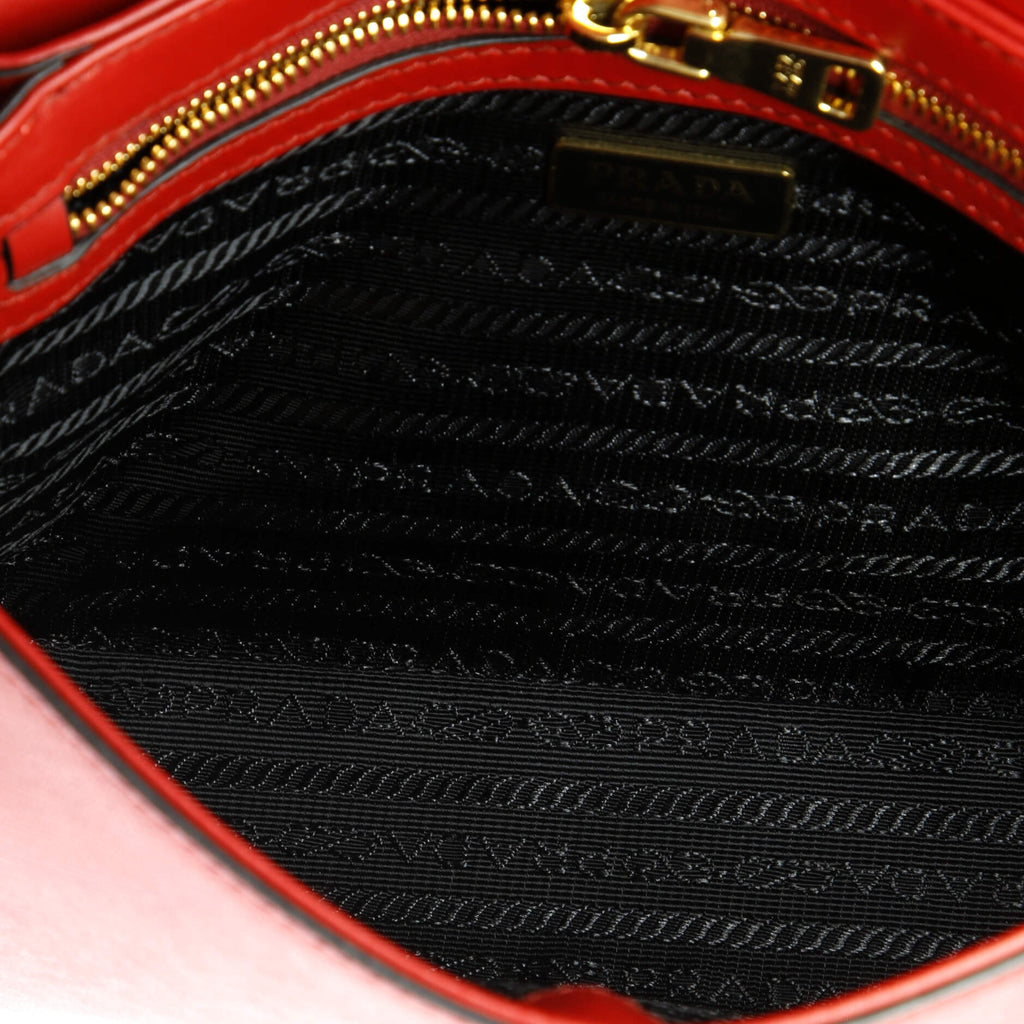 Embleme Flap Bag Saffiano Leather Small
