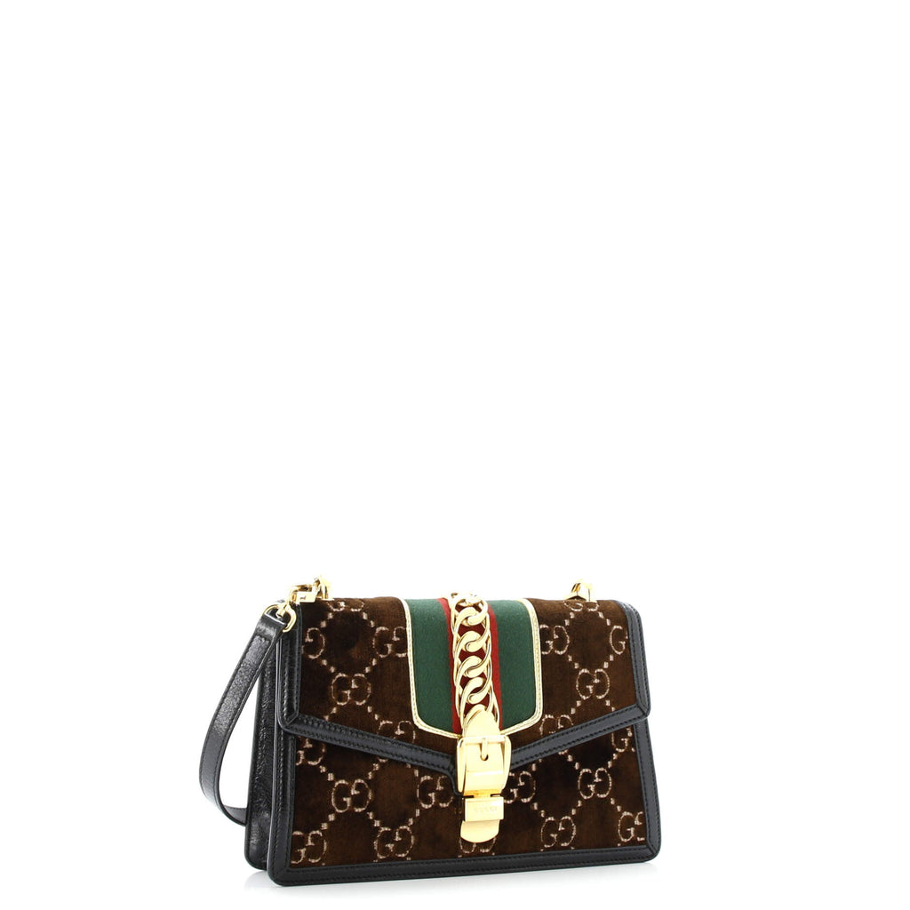 Sylvie Shoulder Bag GG Velvet Small