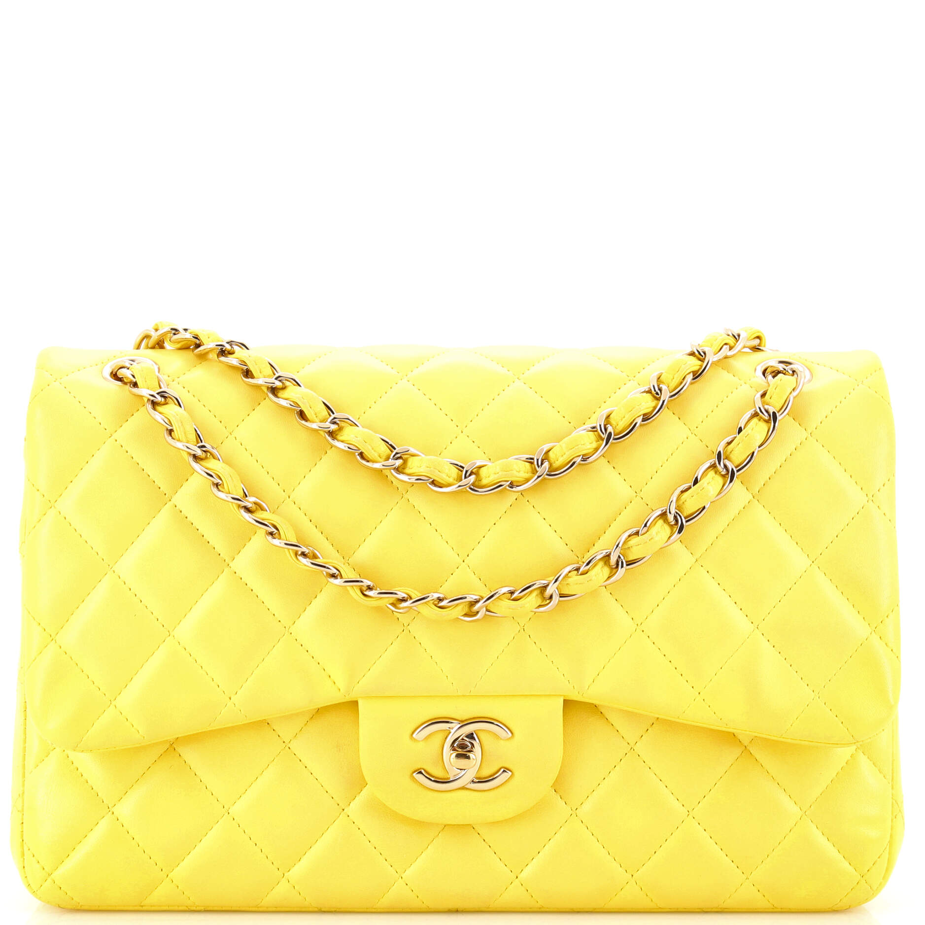 Classic Double Flap Bag Quilted Lambskin Jumbo
