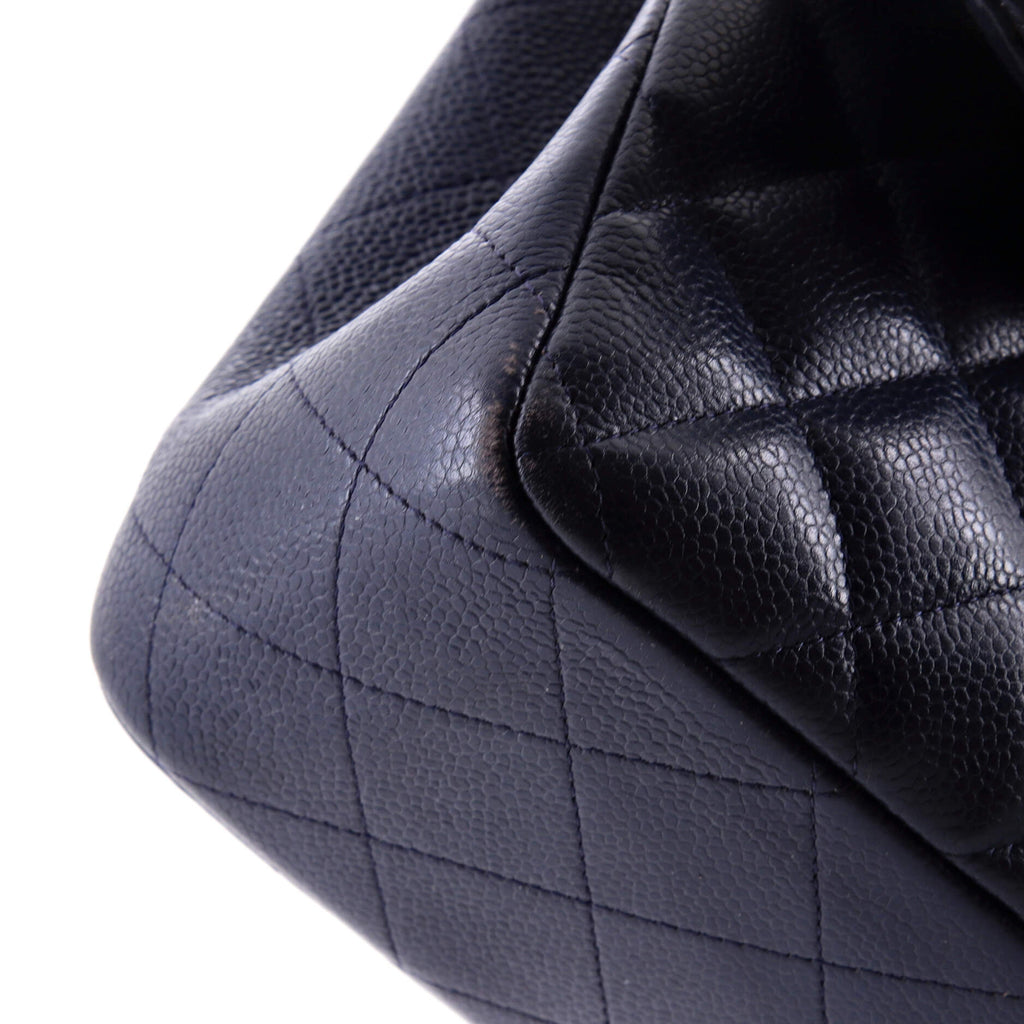 Classic Double Flap Bag Quilted Caviar Jumbo