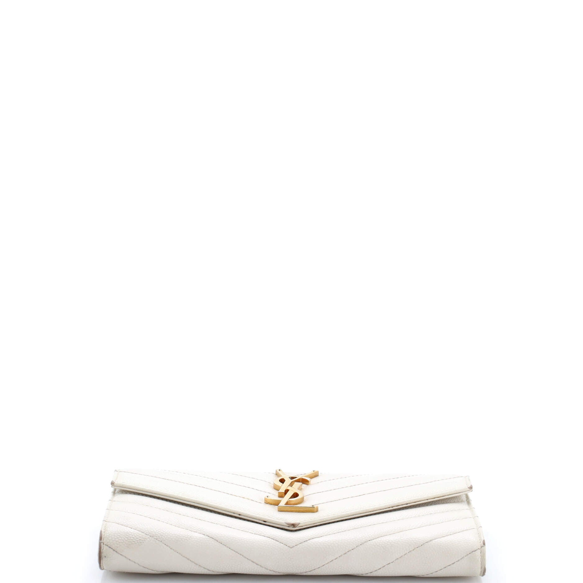 Classic Monogram Flap Wallet Matelasse Chevron Leather Large