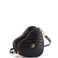 Interlocking G Heart Shoulder Bag Diagonal Quilted Leather Mini