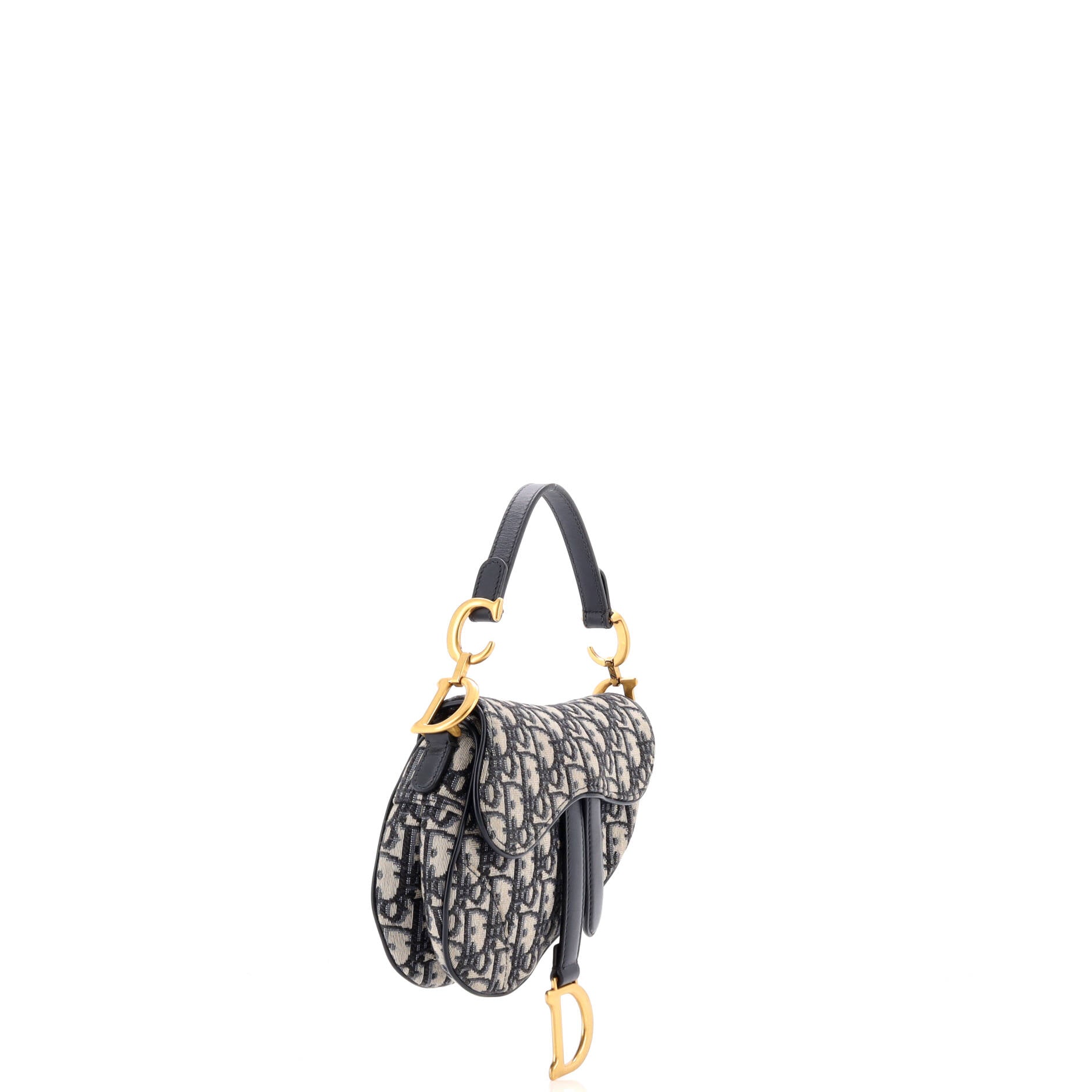 Saddle Handbag Oblique Canvas Mini