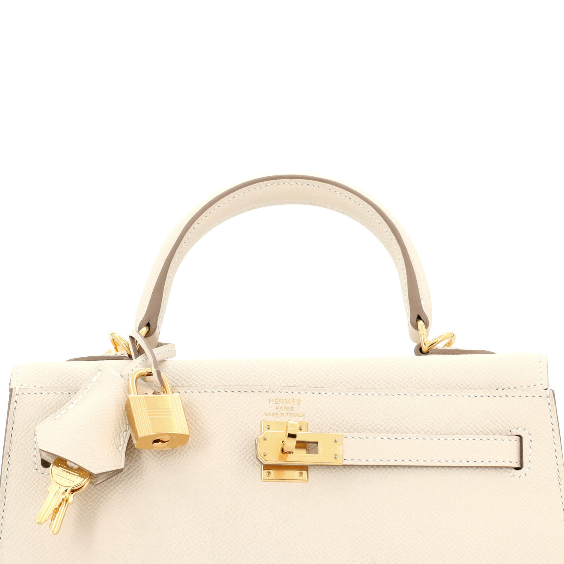 Kelly Handbag Light Epsom with Gold Hardware 25