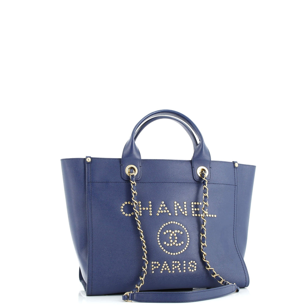 Deauville Tote Studded Caviar Small