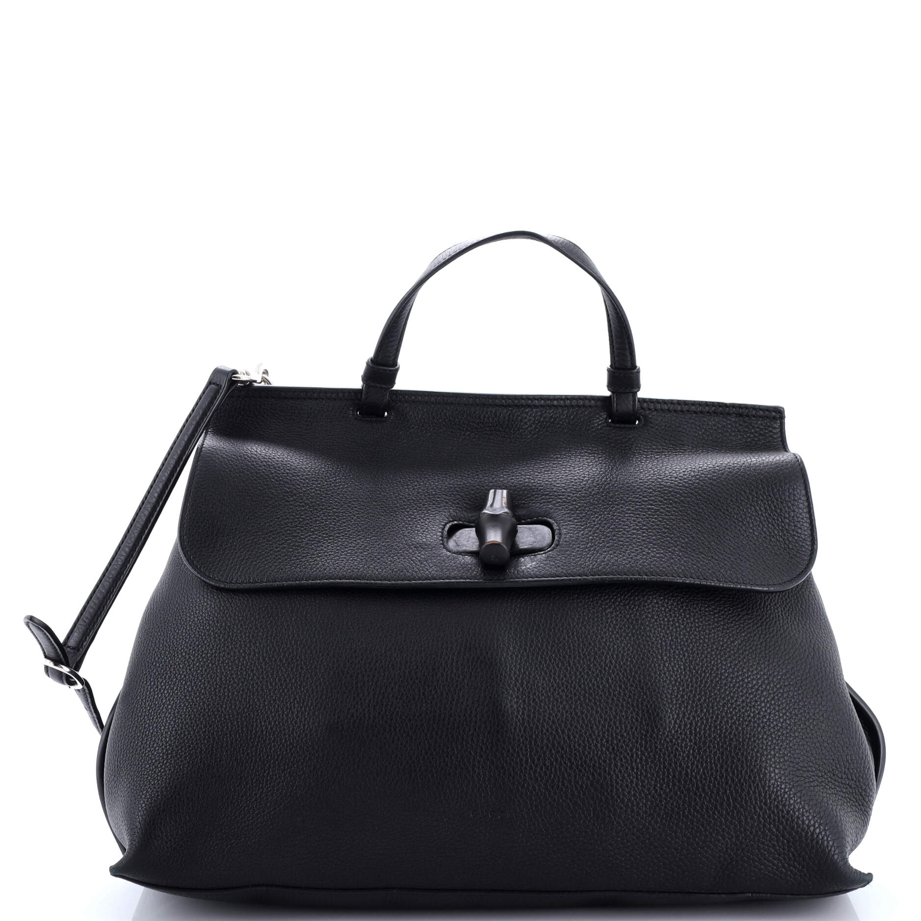 Bamboo Daily Top Handle Bag Leather Large