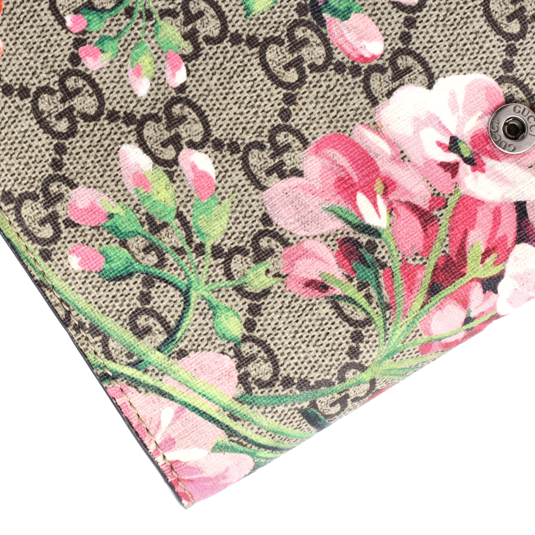 Dionysus Chain Wallet Blooms Print GG Coated Canvas Small