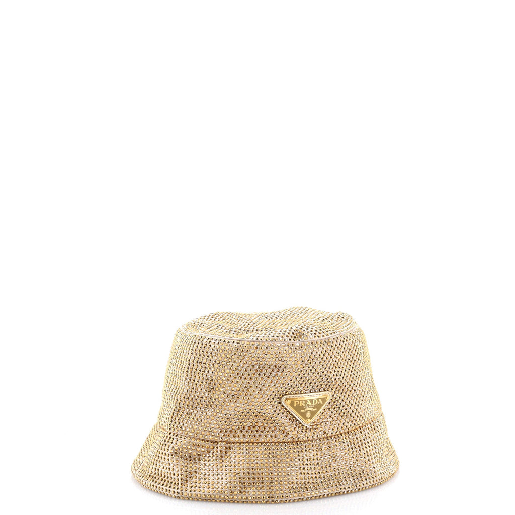 Bucket Hat Crystal Embellished Satin