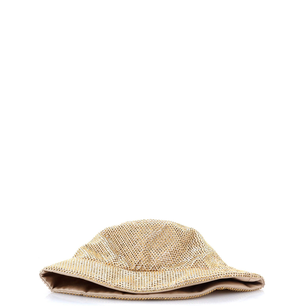 Bucket Hat Crystal Embellished Satin