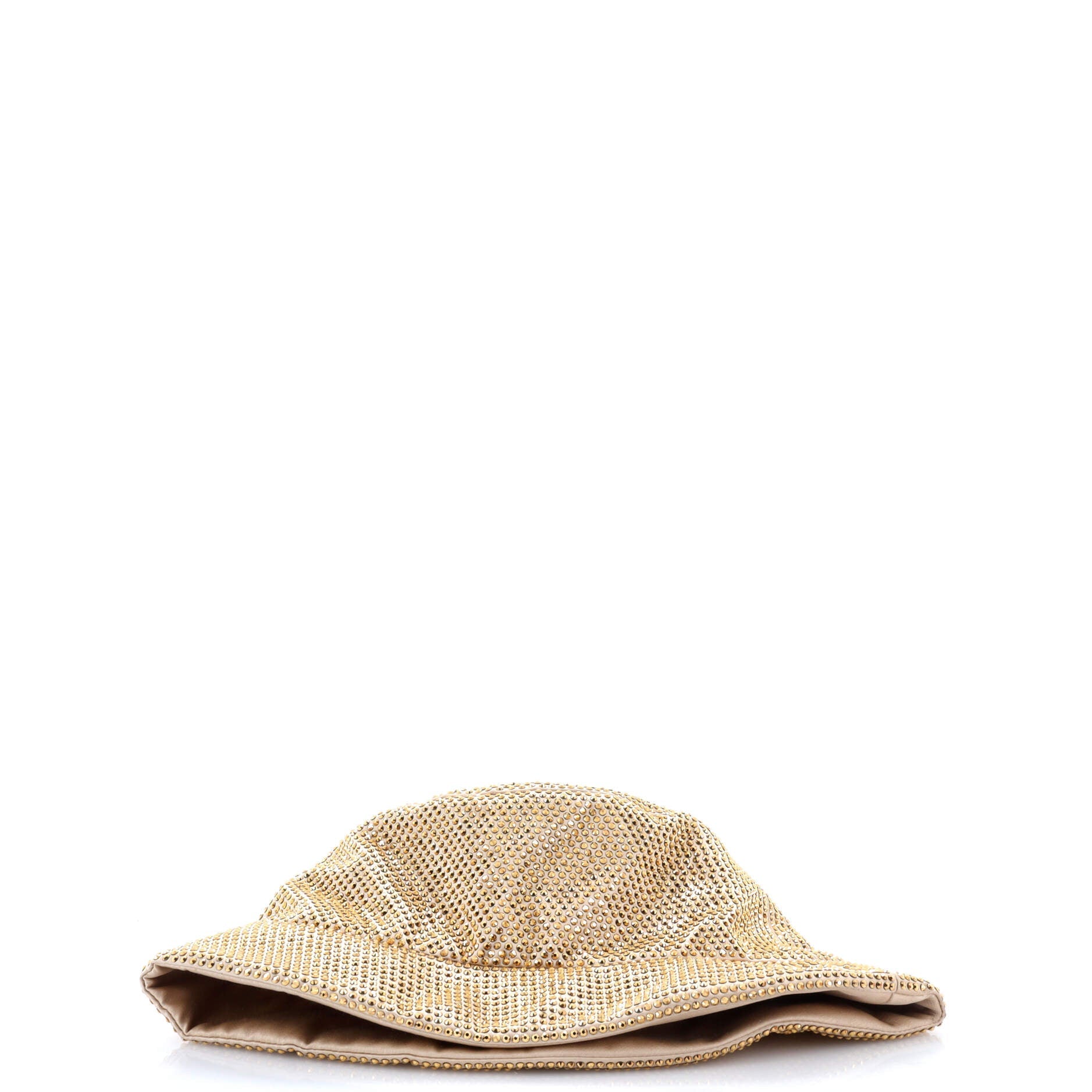 Bucket Hat Crystal Embellished Satin