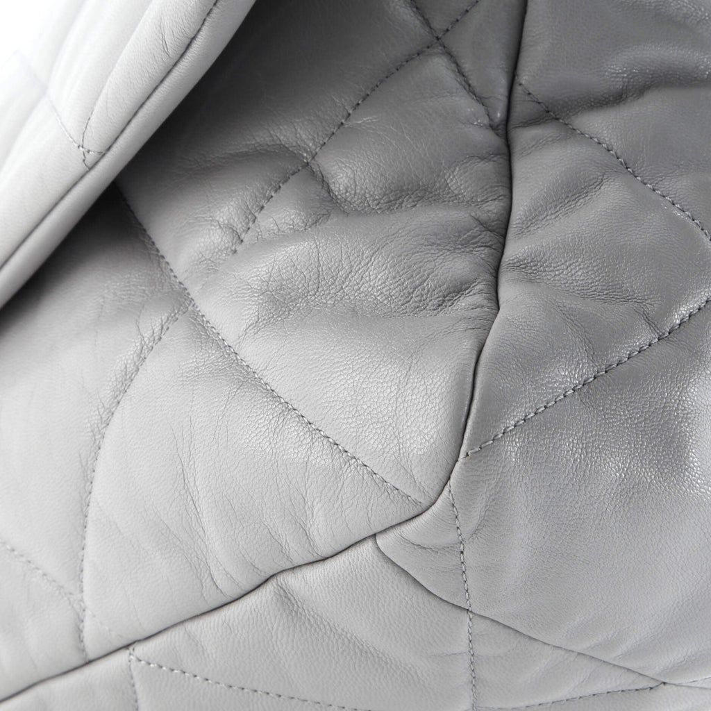 19 Flap Bag Quilted Leather Maxi